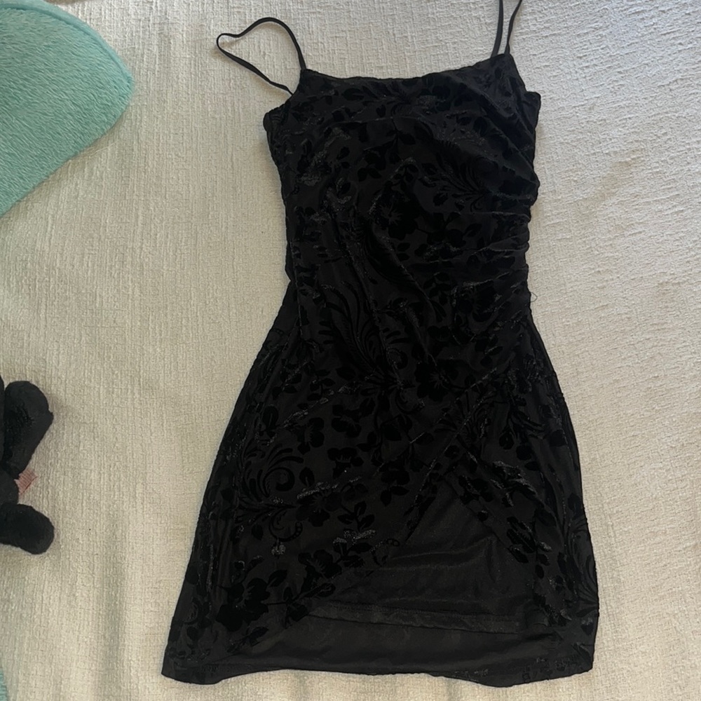 Black mini dress